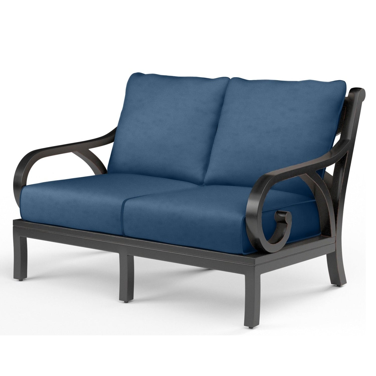 Sunset West Monterey Spectrum Indigo w/Self Welt Outdoor Loveseat