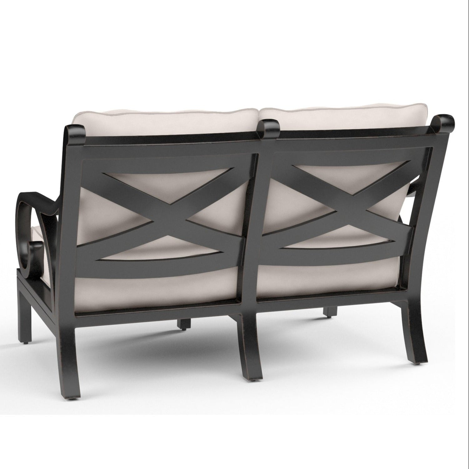 Sunset West Monterey Canvas Natural w/Self Welt Outdoor Loveseat