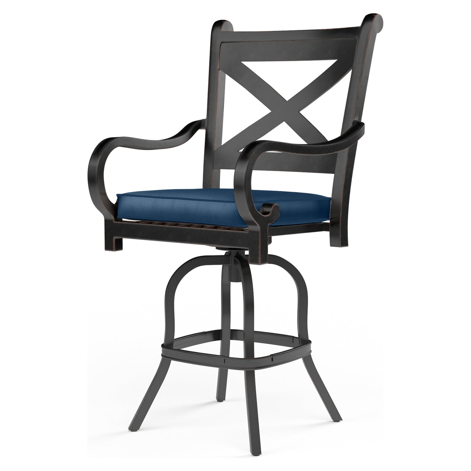 Sunset West Monterey Spectrum Indigo w/Self Welt Outdoor Counter Stool