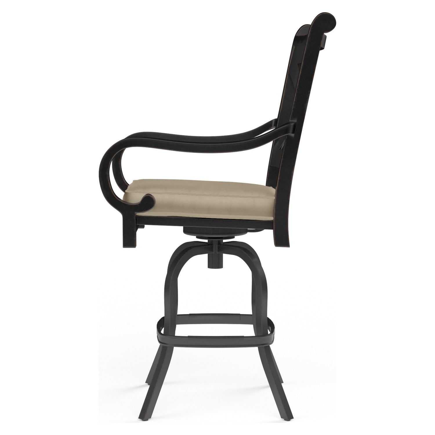 Sunset West Monterey Linen Stone w/Selt Welt Outdoor Counter Stool
