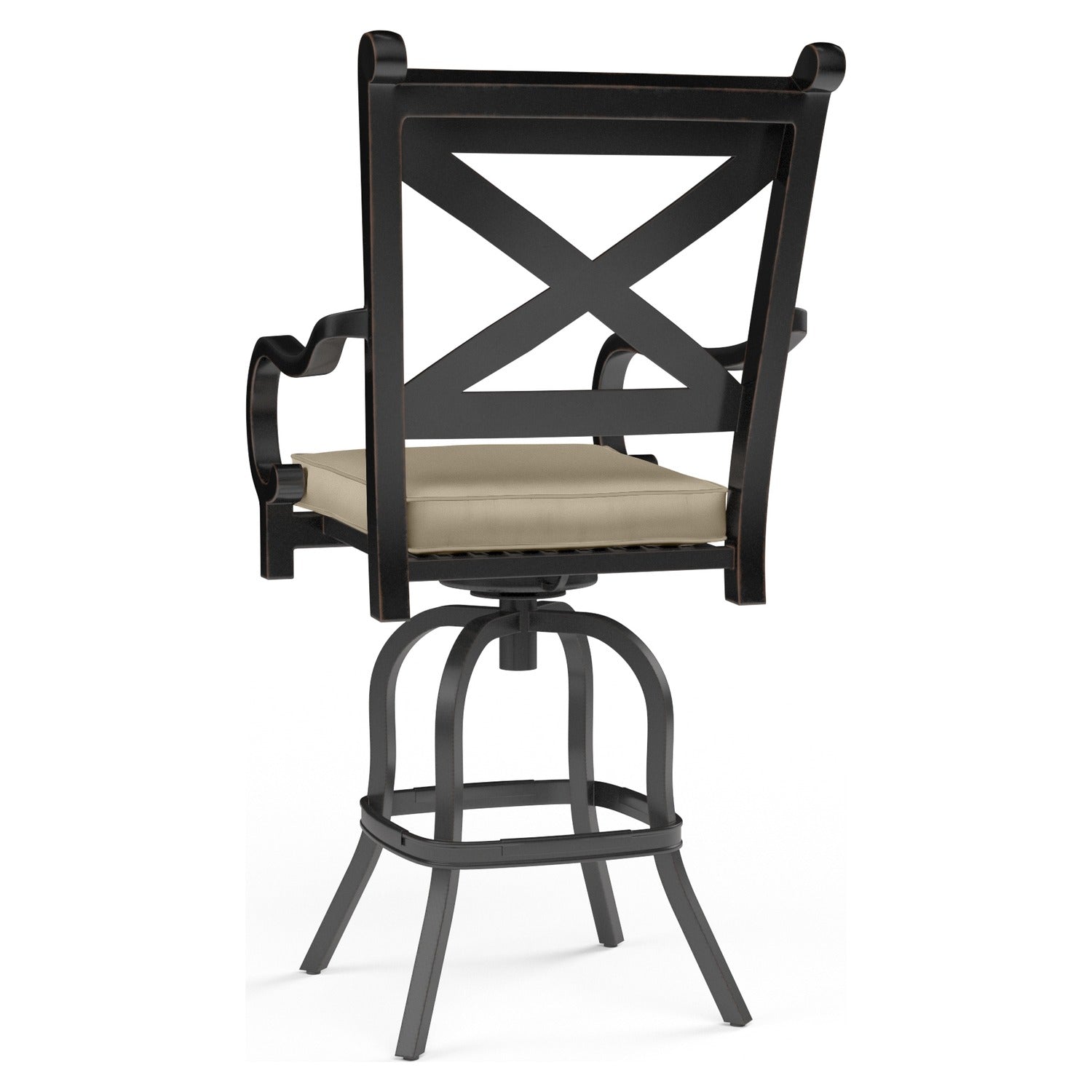 Sunset West Monterey Linen Stone w/Selt Welt Outdoor Counter Stool