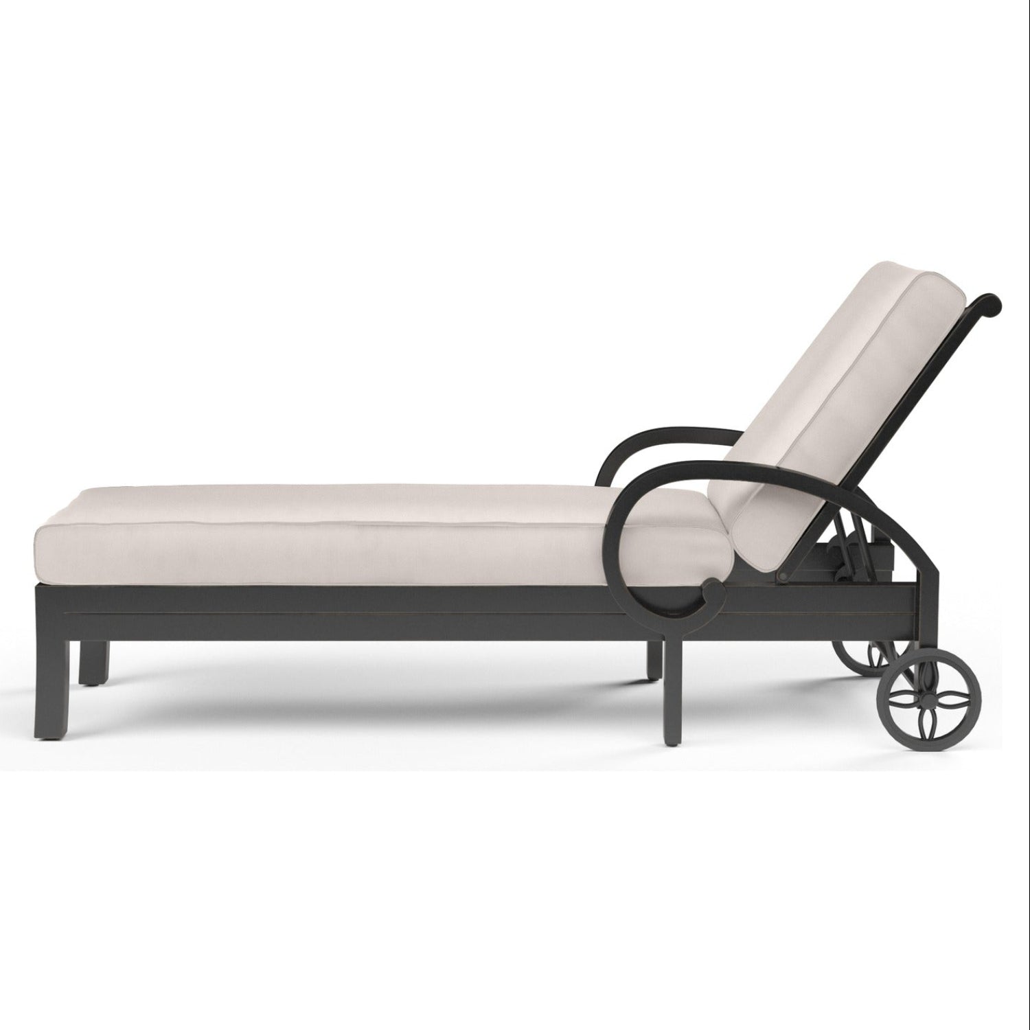 Sunset West Monterey Canvas Natural w/Self Welt Outdoor Chaise Lounge