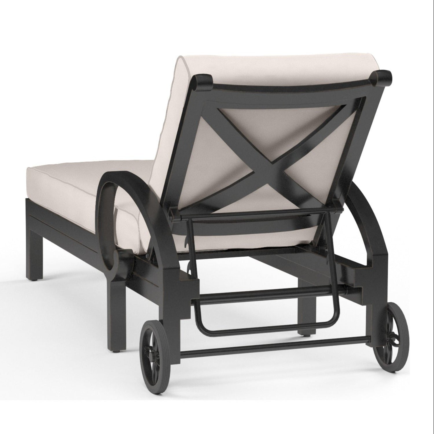 Sunset West Monterey Canvas Natural w/Self Welt Outdoor Chaise Lounge