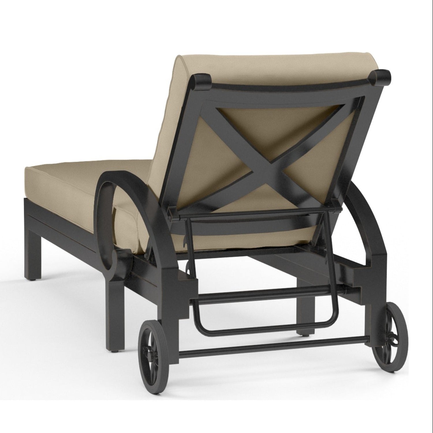 Sunset West Monterey Linen Stone w/Selt Welt Outdoor Chaise Lounge