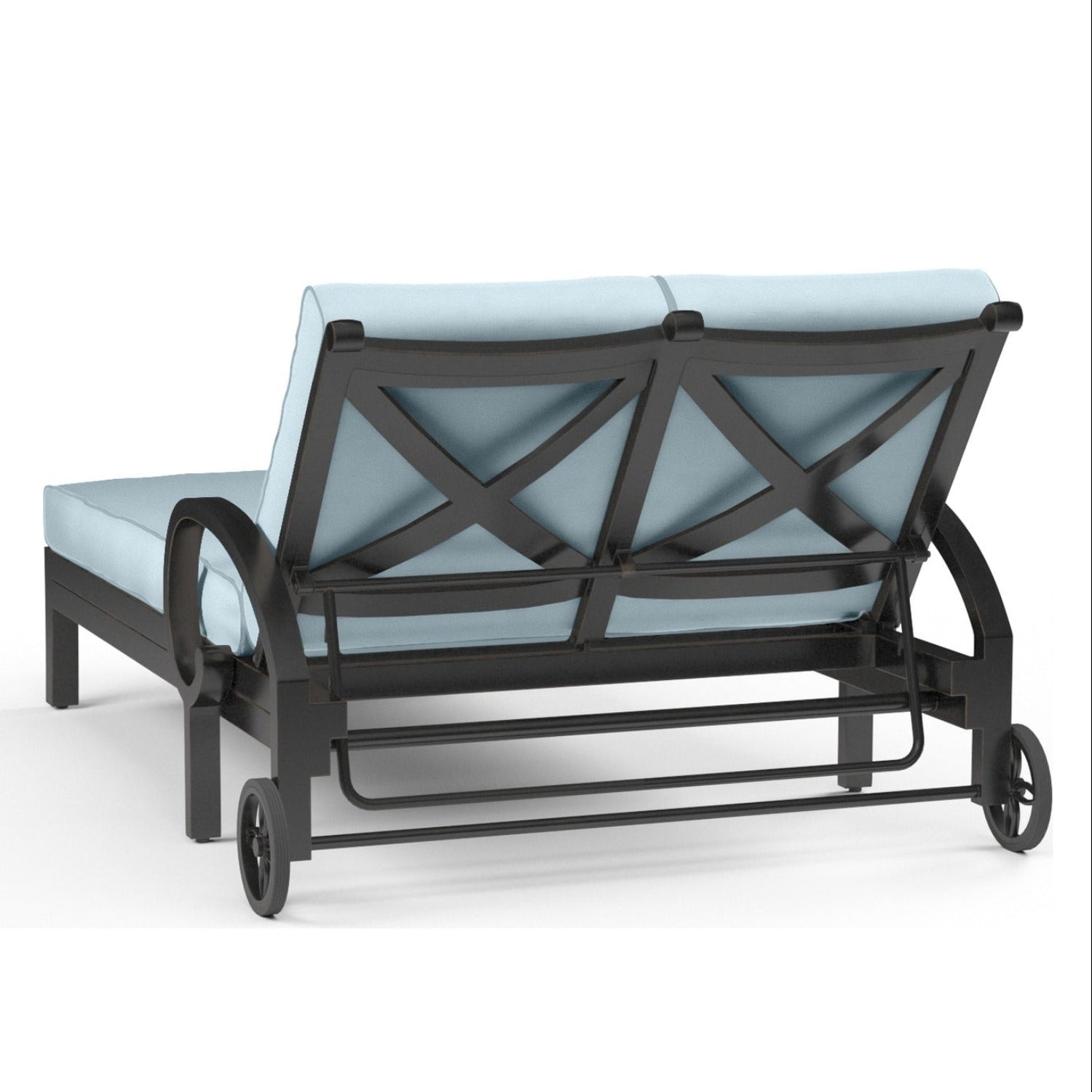 Sunset West Monterey Canvas Skyline w/Self Welt Double Outdoor Chaise