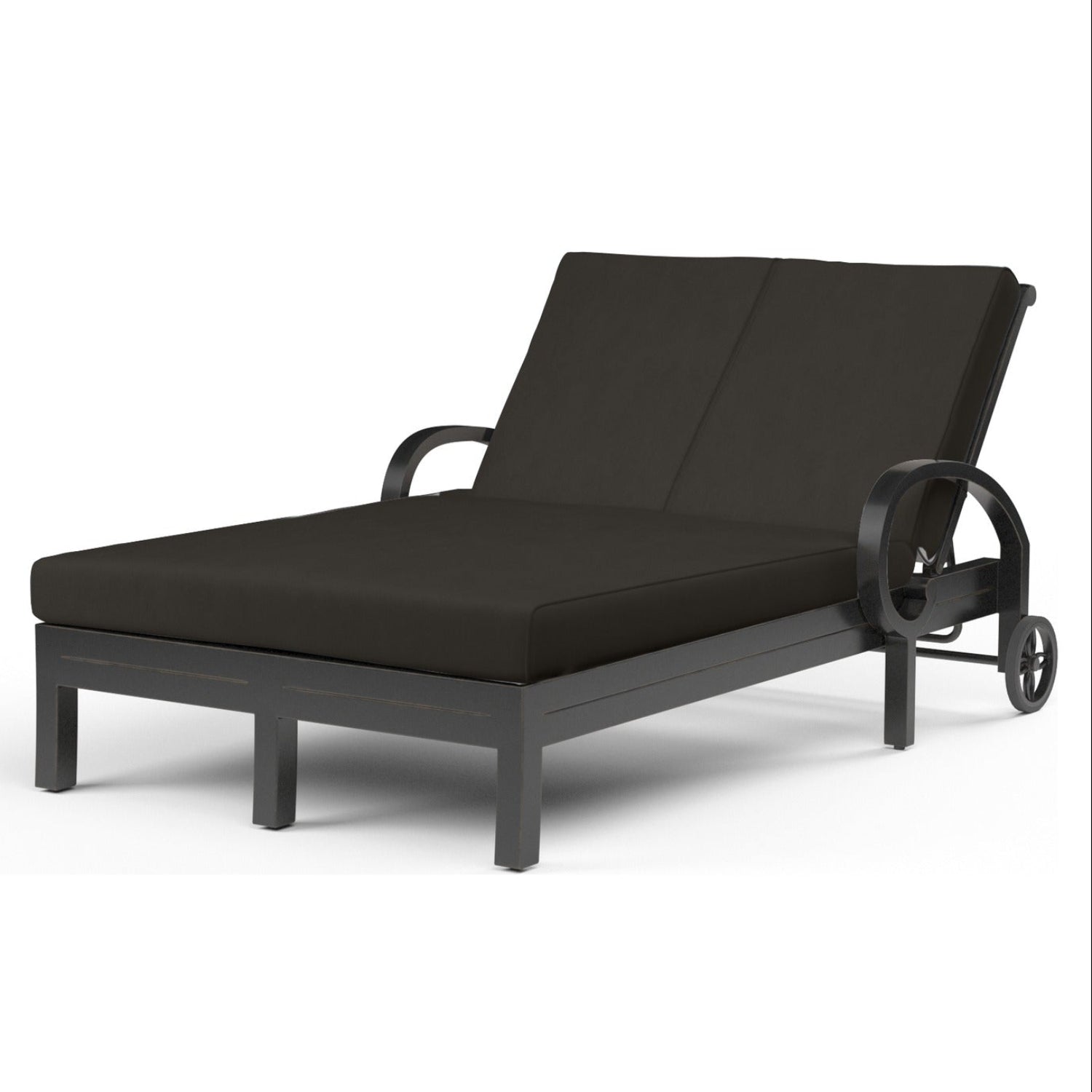 Sunset West Monterey Spectrum Carbon w/Self Welt Double Outdoor Chaise