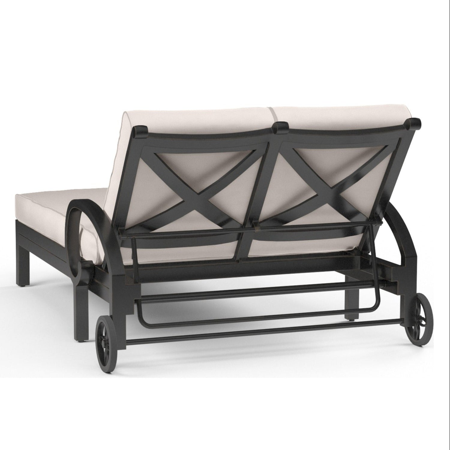 Sunset West Monterey Canvas Natural w/Self Welt Double Outdoor Chaise