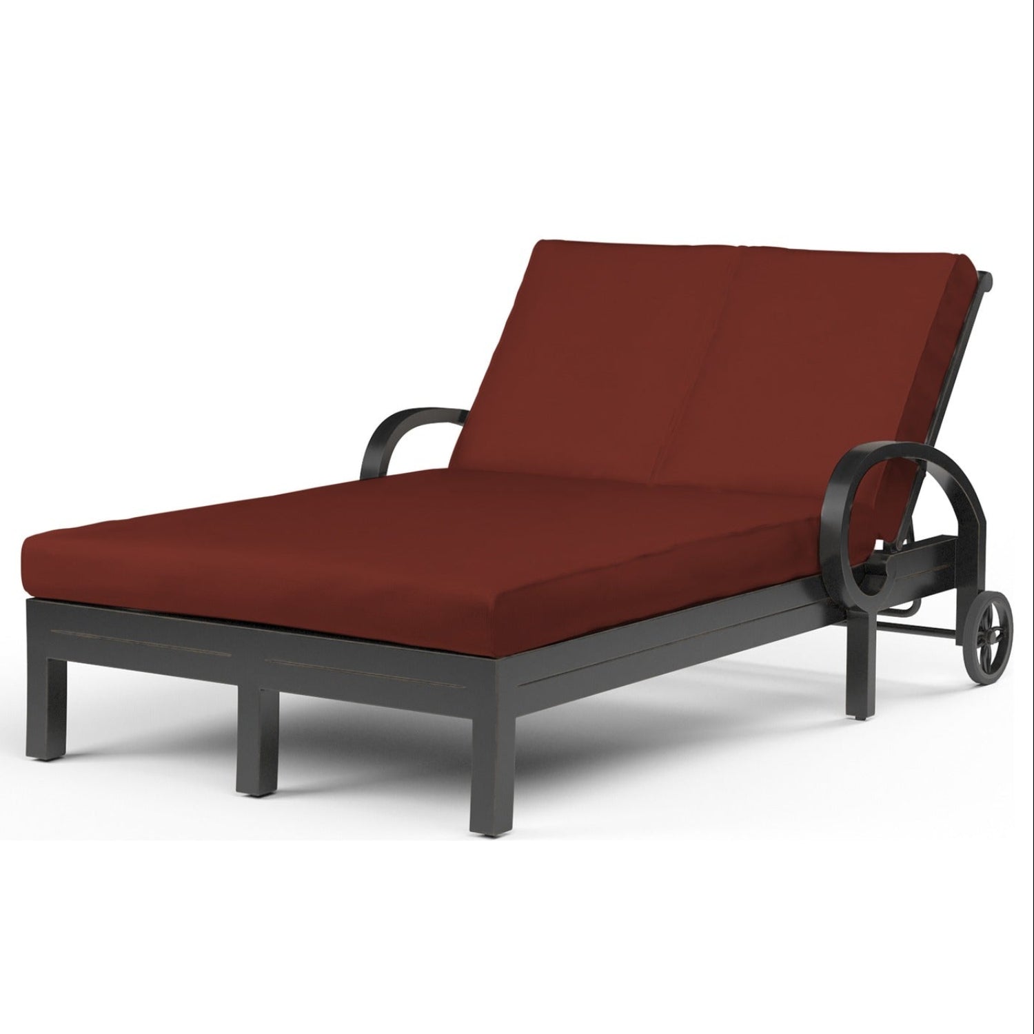 Sunset West Monterey Canvas Henna w/Self Welt Double Outdoor Chaise