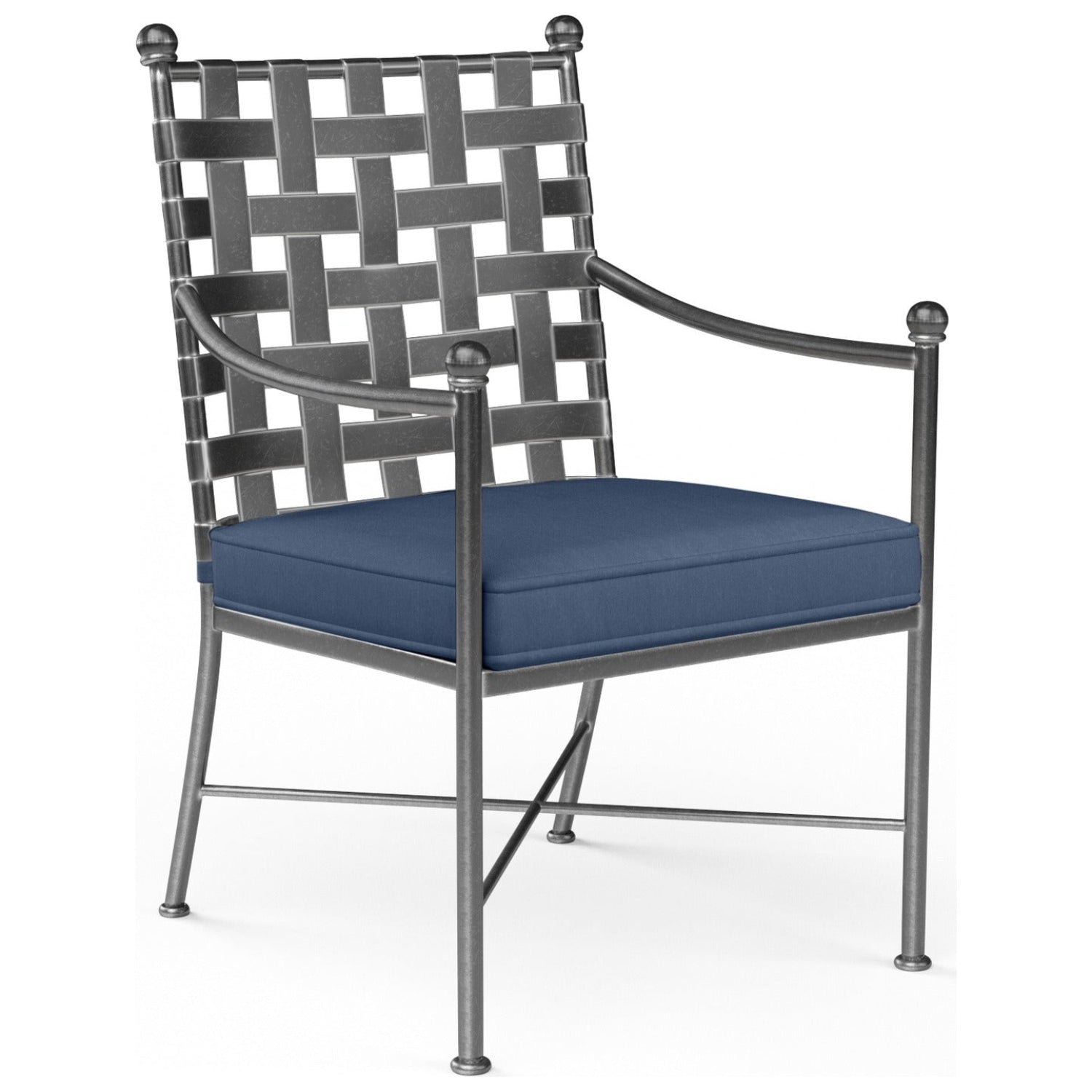Sunset West Provence Spectrum Indigo w/Self Welt Outdoor Dining Chair Set of 2