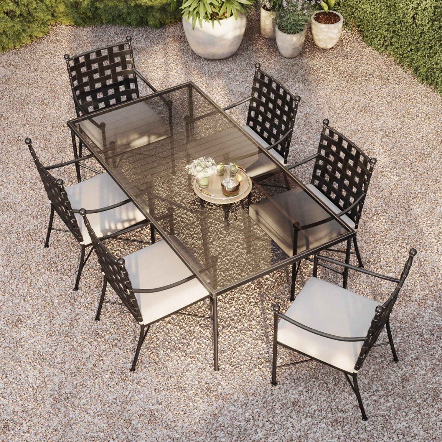 Sunset West Provence Canvas White w/Self Welt Outdoor Dining Chair Set of 2