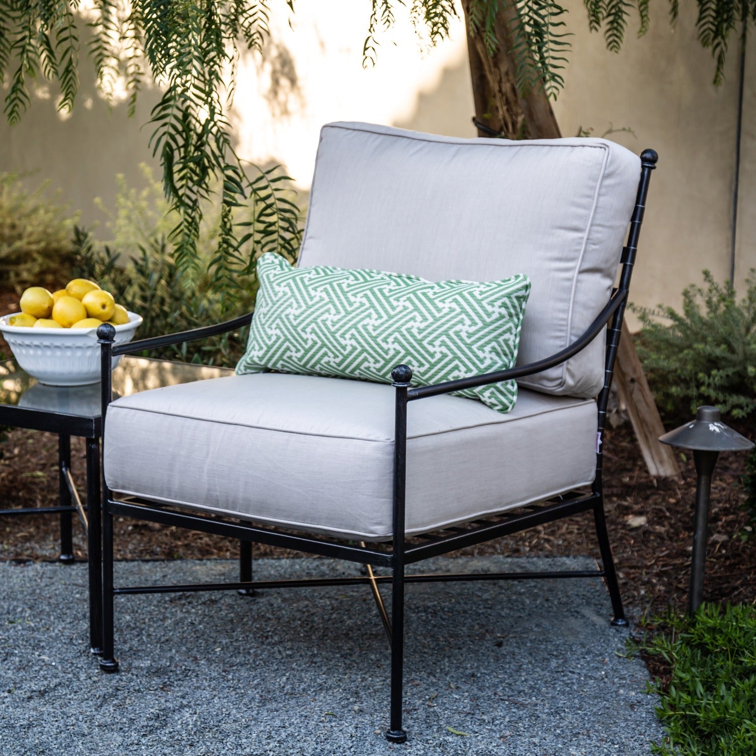 Sunset West Provence Canvas White w/Self Welt Outdoor Club Chair