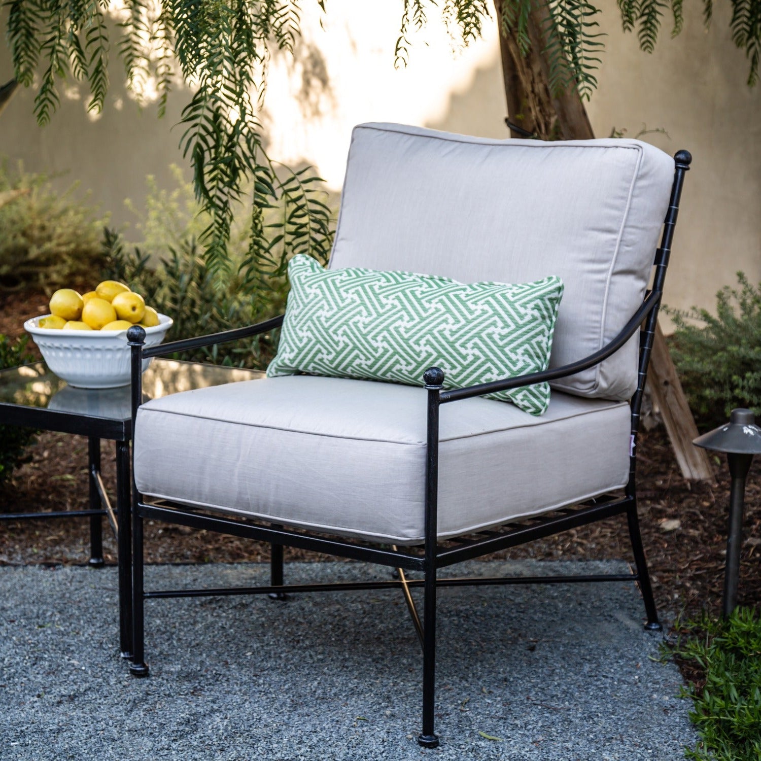 Sunset West Provence Canvas Flax w/Self Welt Outdoor Club Chair