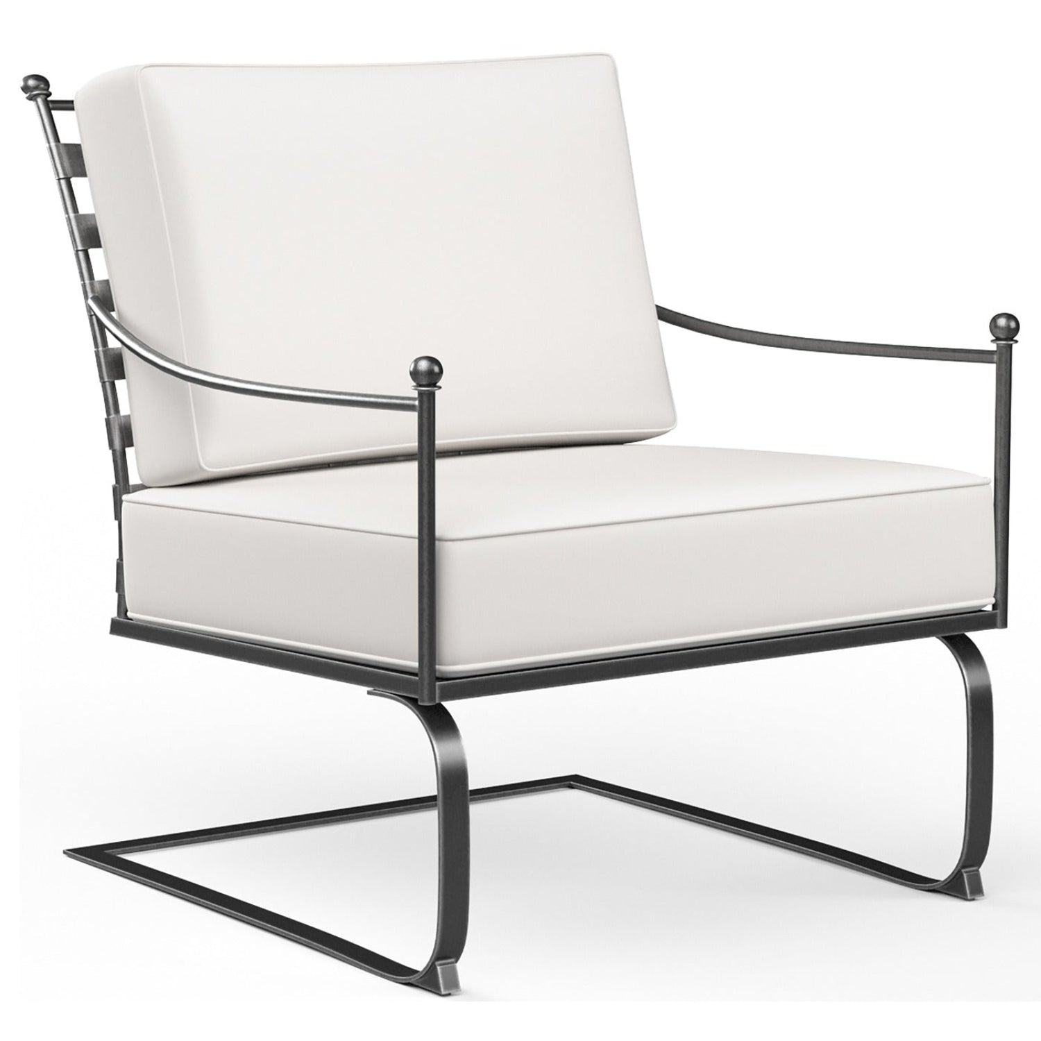 Sunset West Provence Canvas White w/Self Welt Club Outdoor Rocker