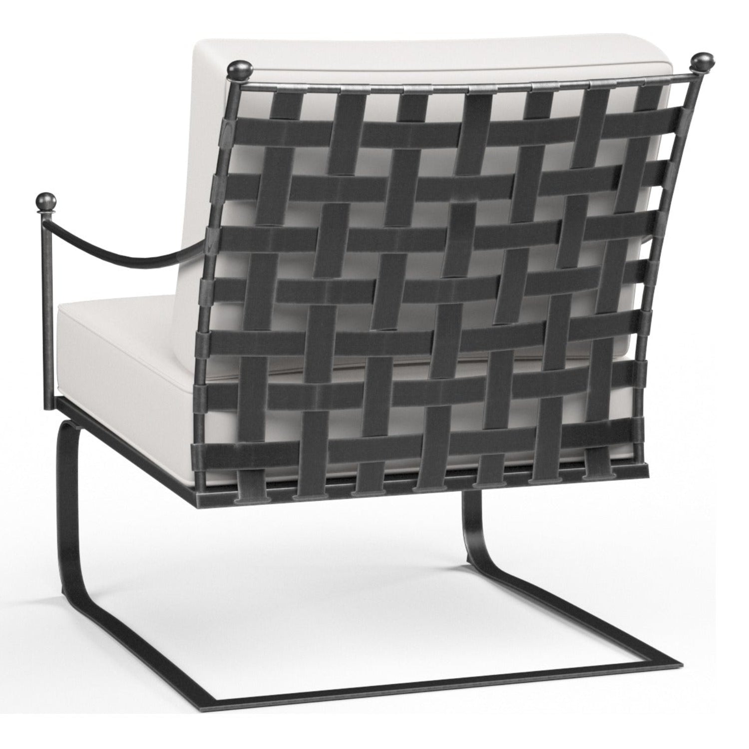 Sunset West Provence Canvas White w/Self Welt Club Outdoor Rocker