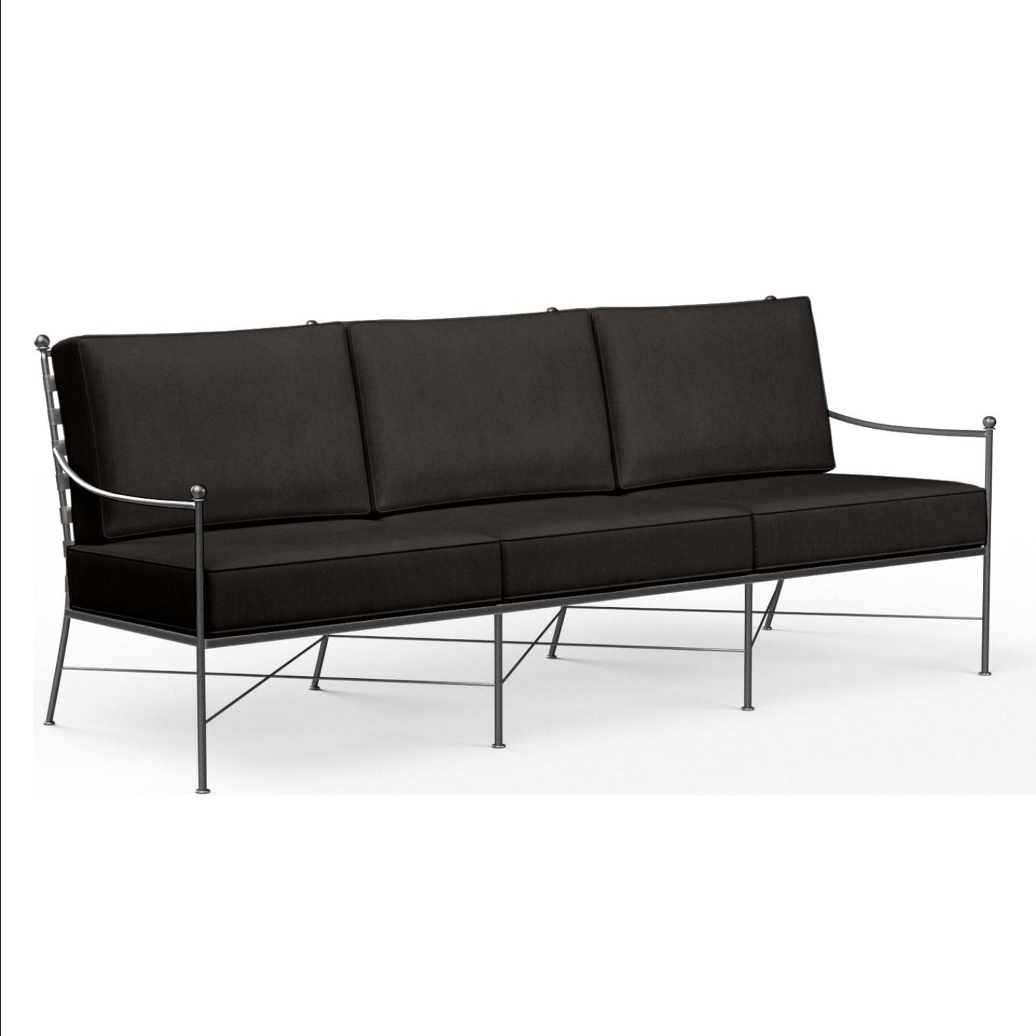 Sunset West Provence Spectrum Carbon w/Self Welt Outdoor Sofa