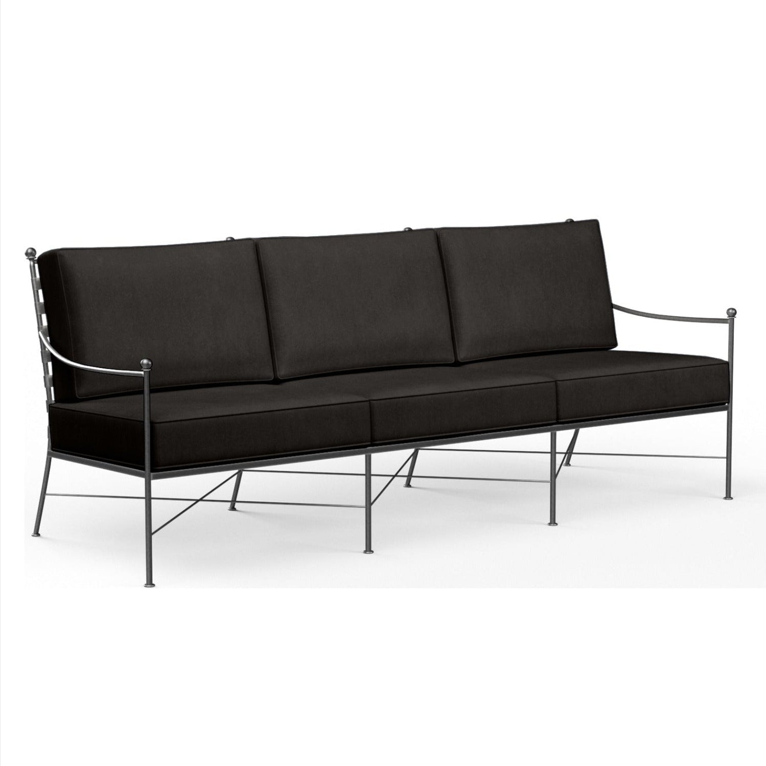 Sunset West Provence Spectrum Carbon w/Self Welt Outdoor Sofa