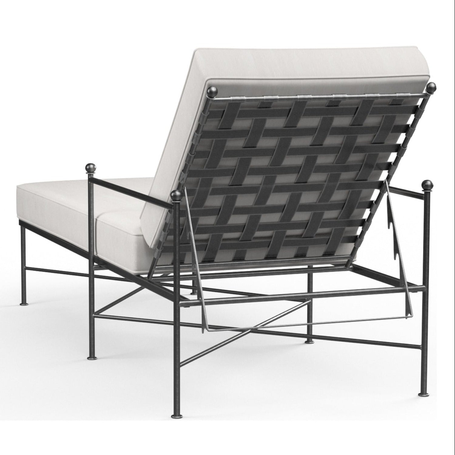 Sunset West Provence Canvas White w/Self Welt Outdoor Chaise Lounge