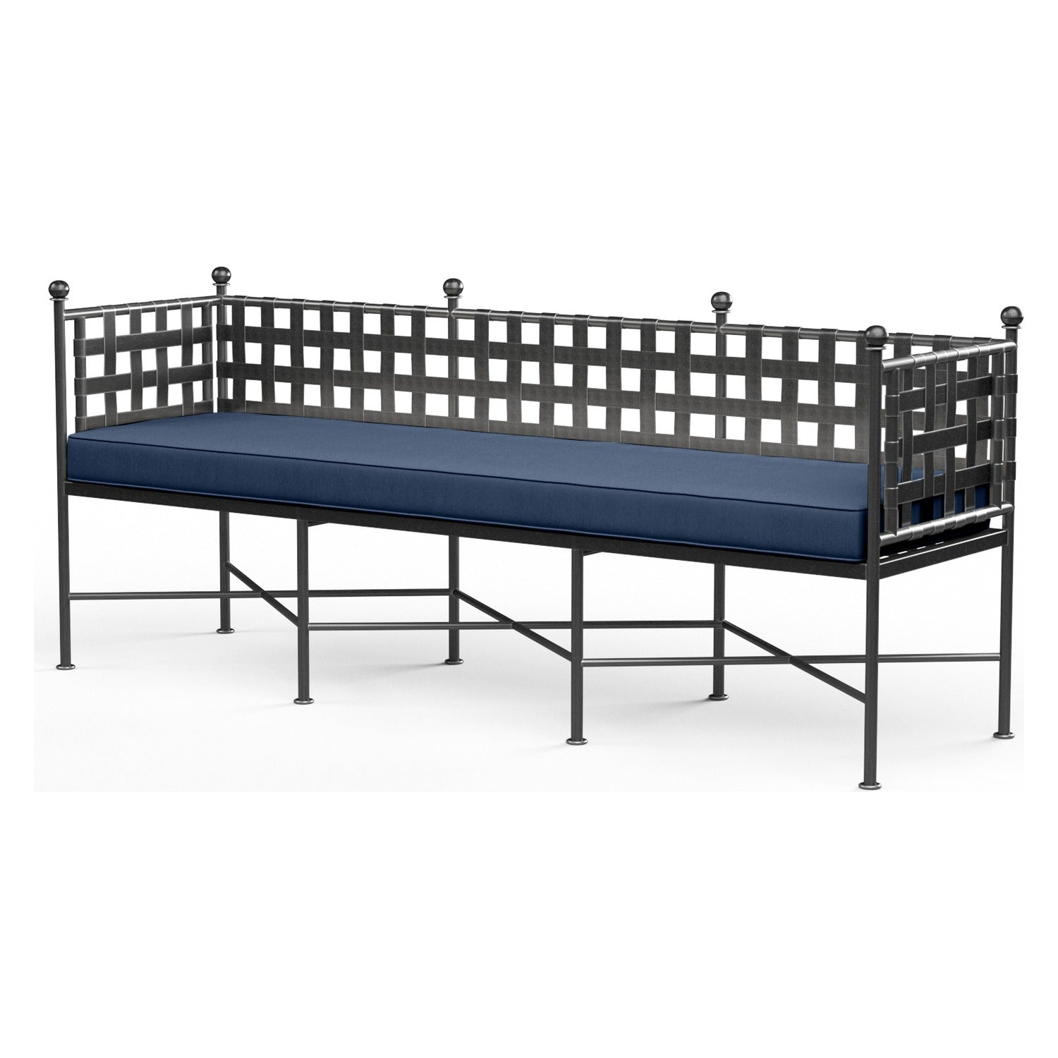 Sunset West Provence Spectrum Indigo w/Self Welt Garden Outdoor Bench
