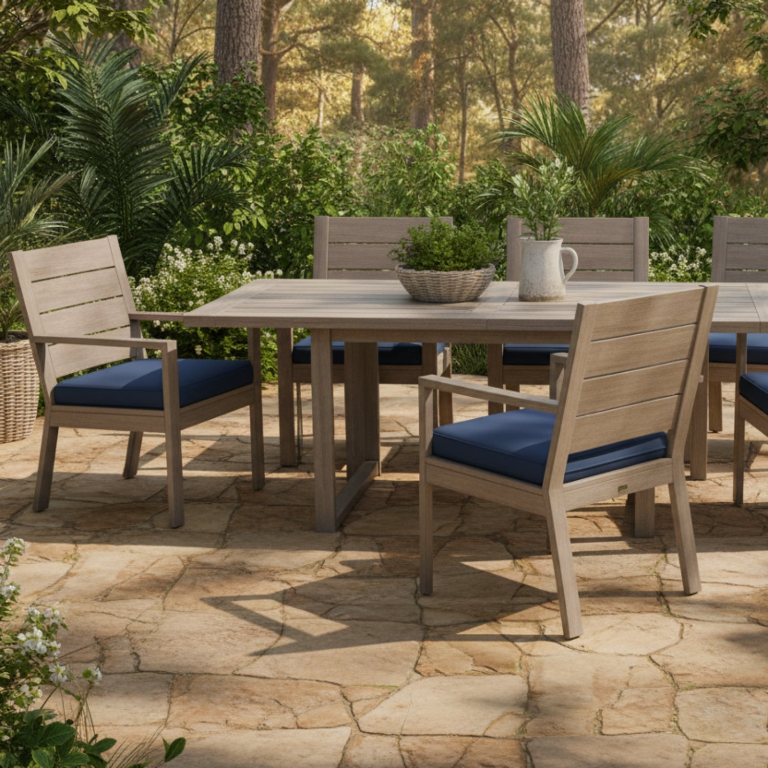 Sunset West Laguna Spectrum Indigo Outdoor Dining Chair Set of 2