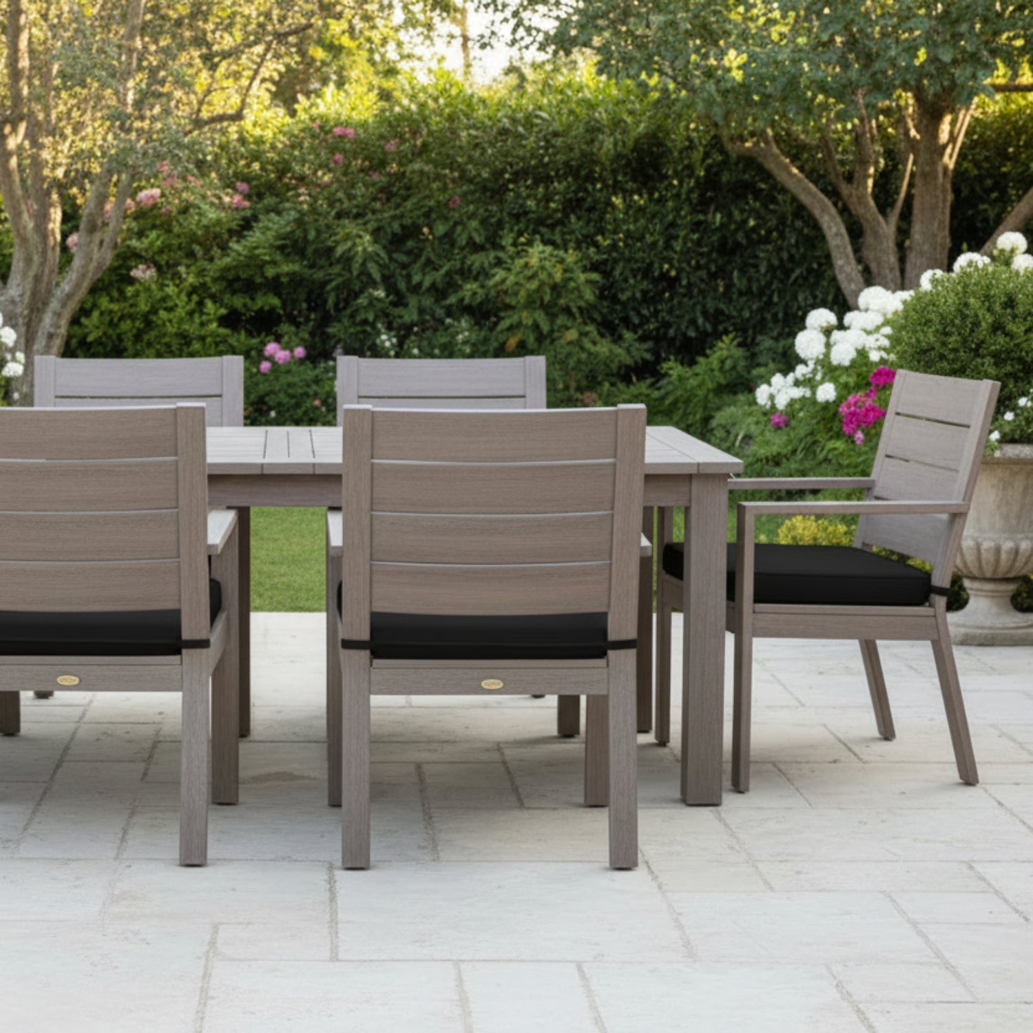 Sunset West Laguna Spectrum Carbon Outdoor Dining Chair Set of 2