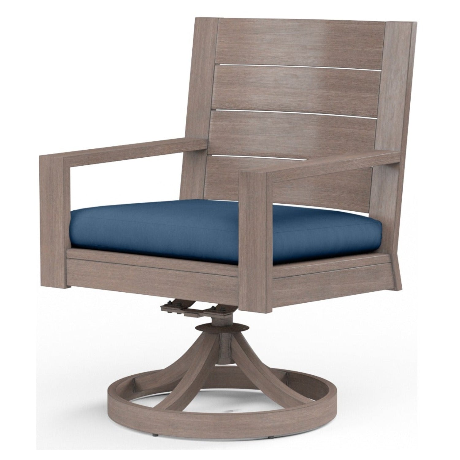 Sunset West Laguna Spectrum Indigo Outdoor Swivel Dining Chair Set of 2