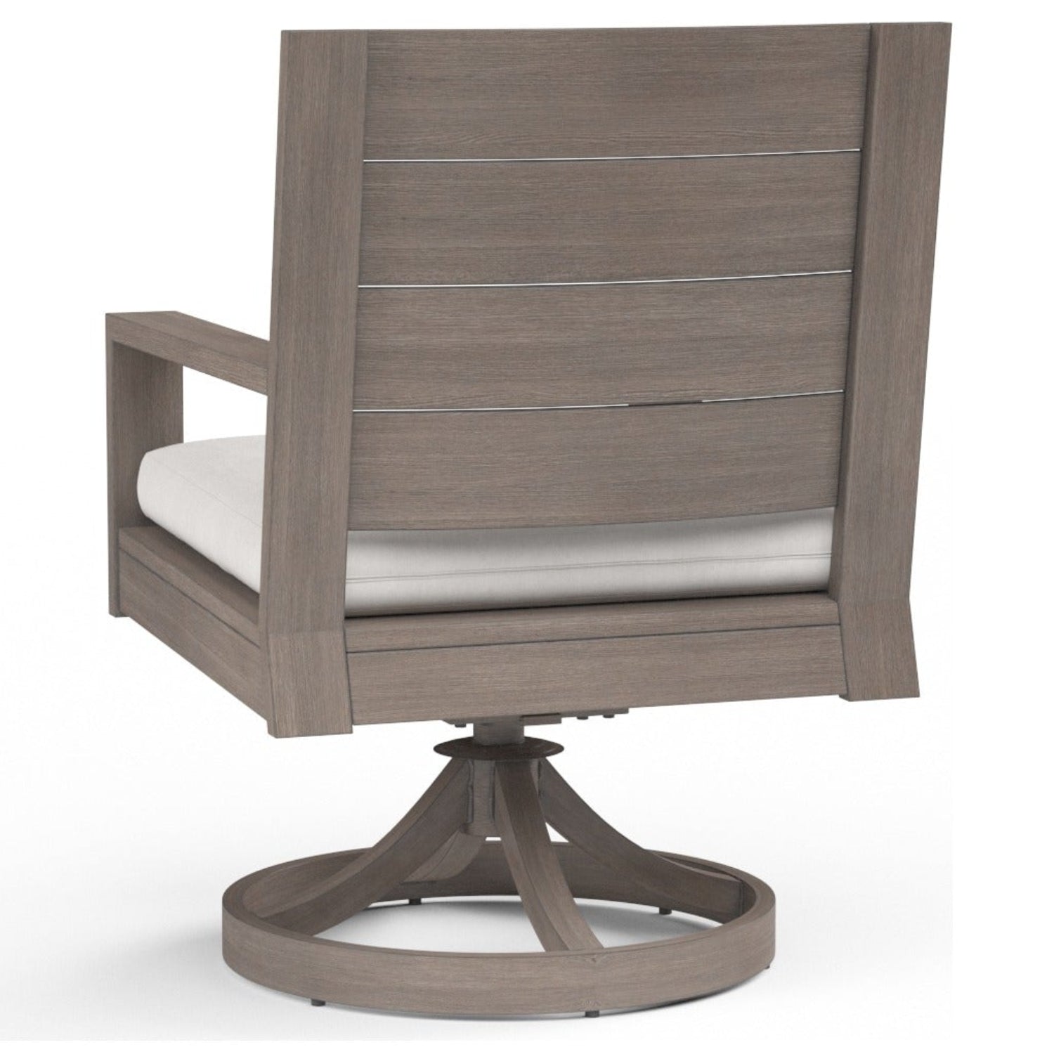 Sunset West Laguna Canvas Flax Outdoor Swivel Dining Chair Set of 2