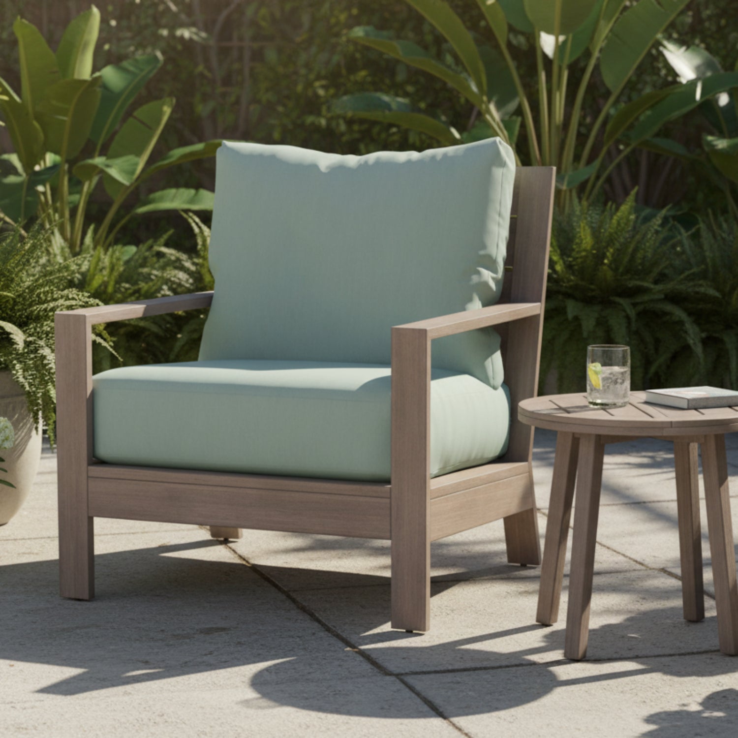 Sunset West Laguna Cast Mist Outdoor Club Chair