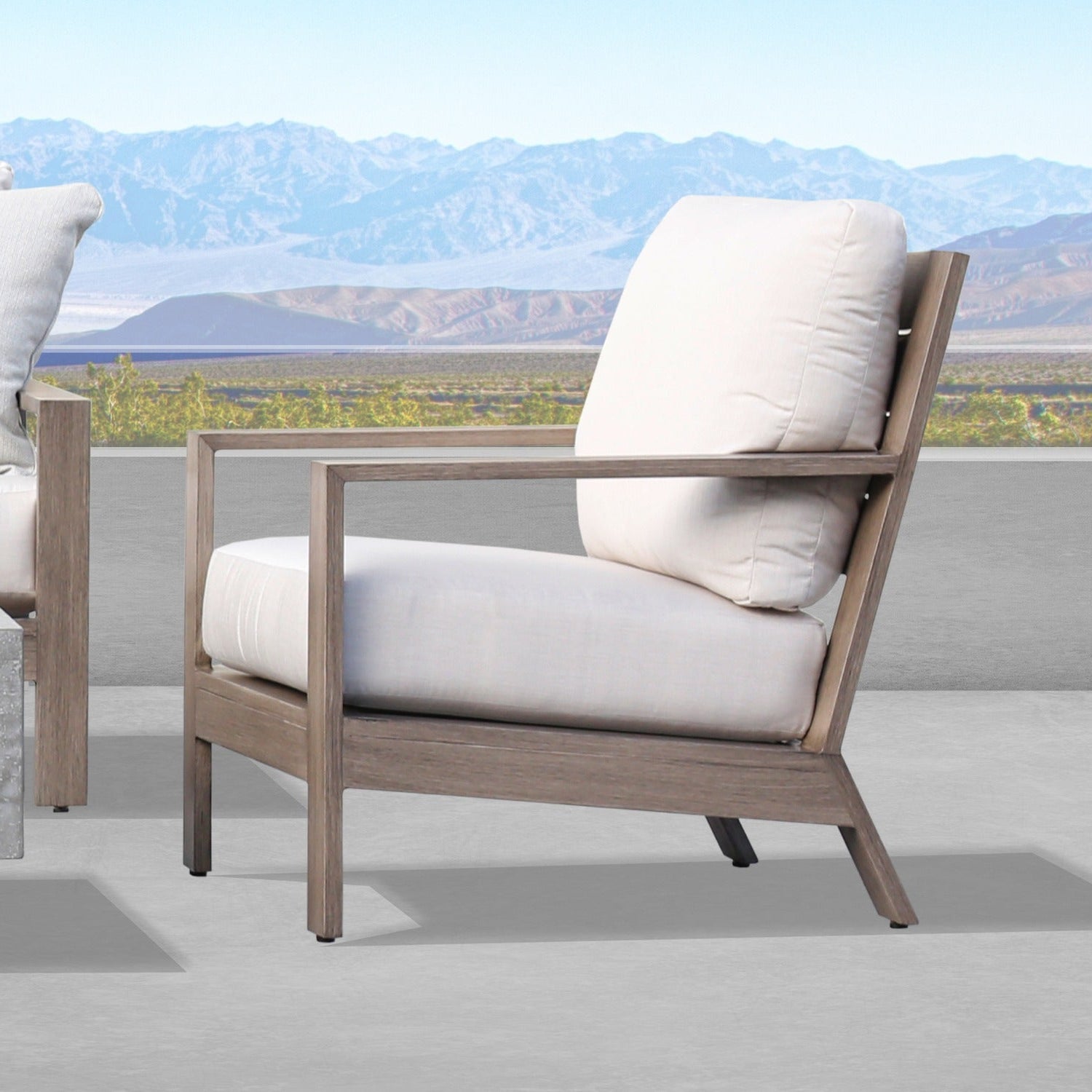 Sunset West Laguna Canvas Flax Outdoor Club Chair