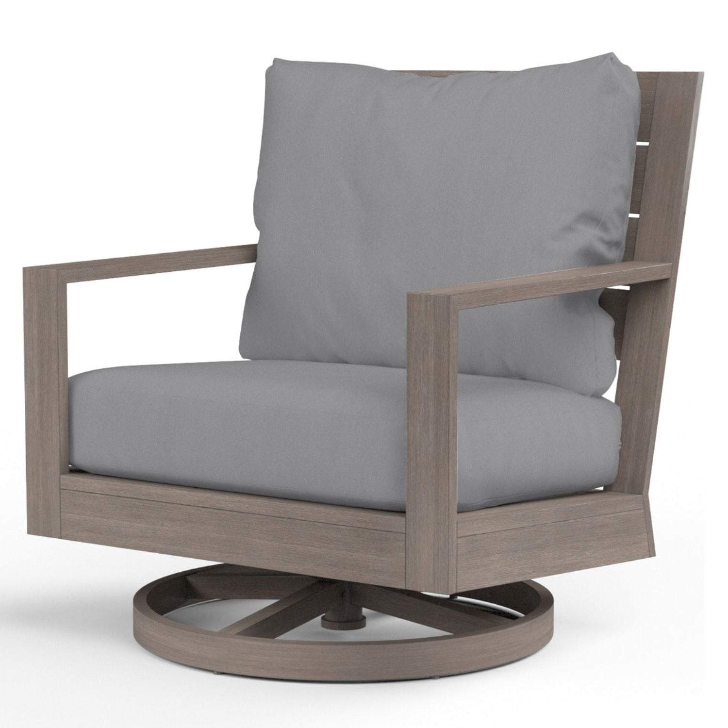 Sunset West Laguna Canvas Granite Outdoor Swivel Club Rocker