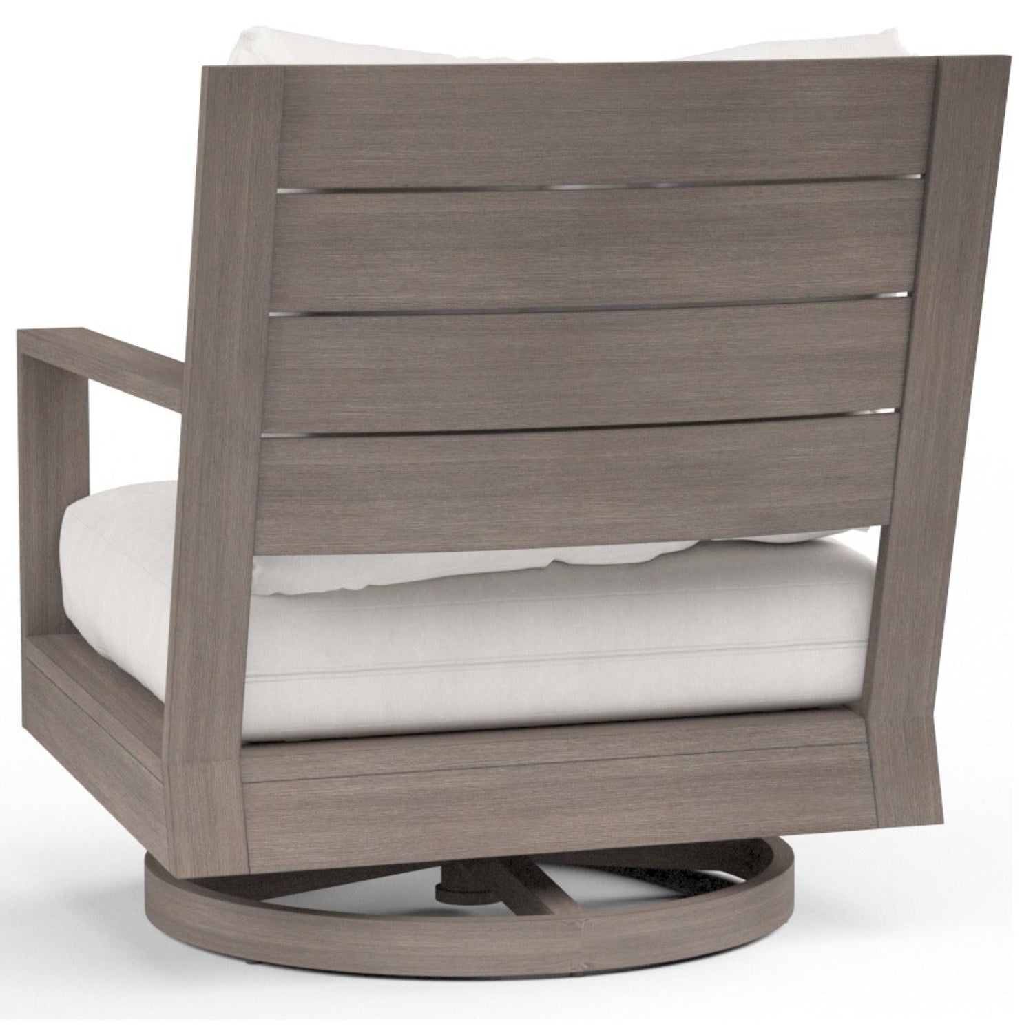 Sunset West Laguna Canvas Flax Outdoor Swivel Club Rocker