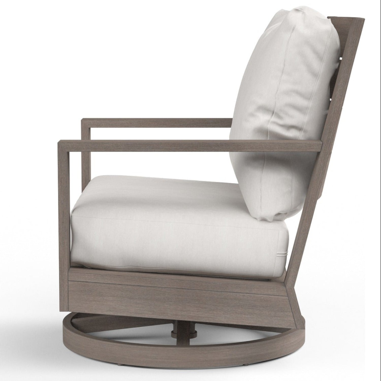 Sunset West Laguna Canvas Flax Outdoor Swivel Club Rocker