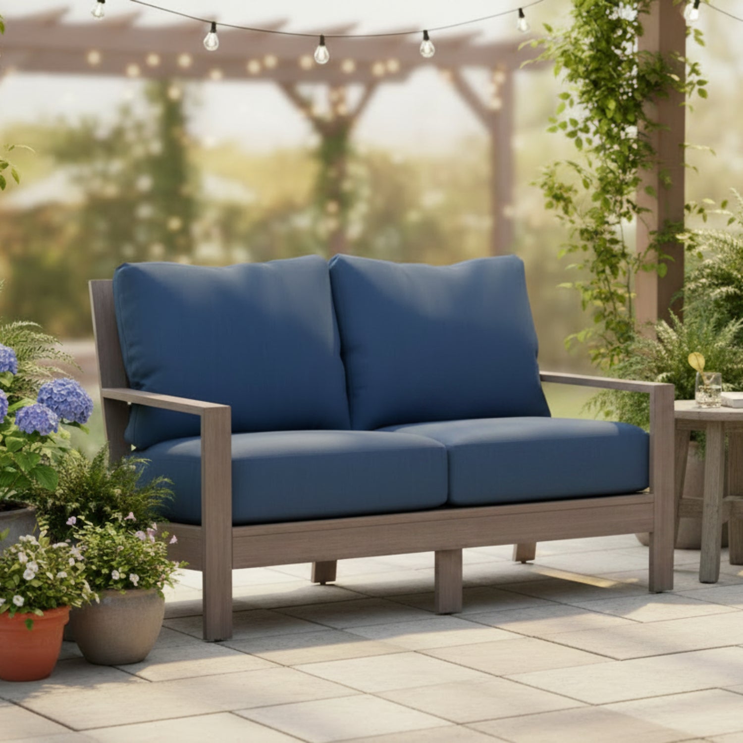 Sunset West Laguna Spectrum Indigo Outdoor Loveseat