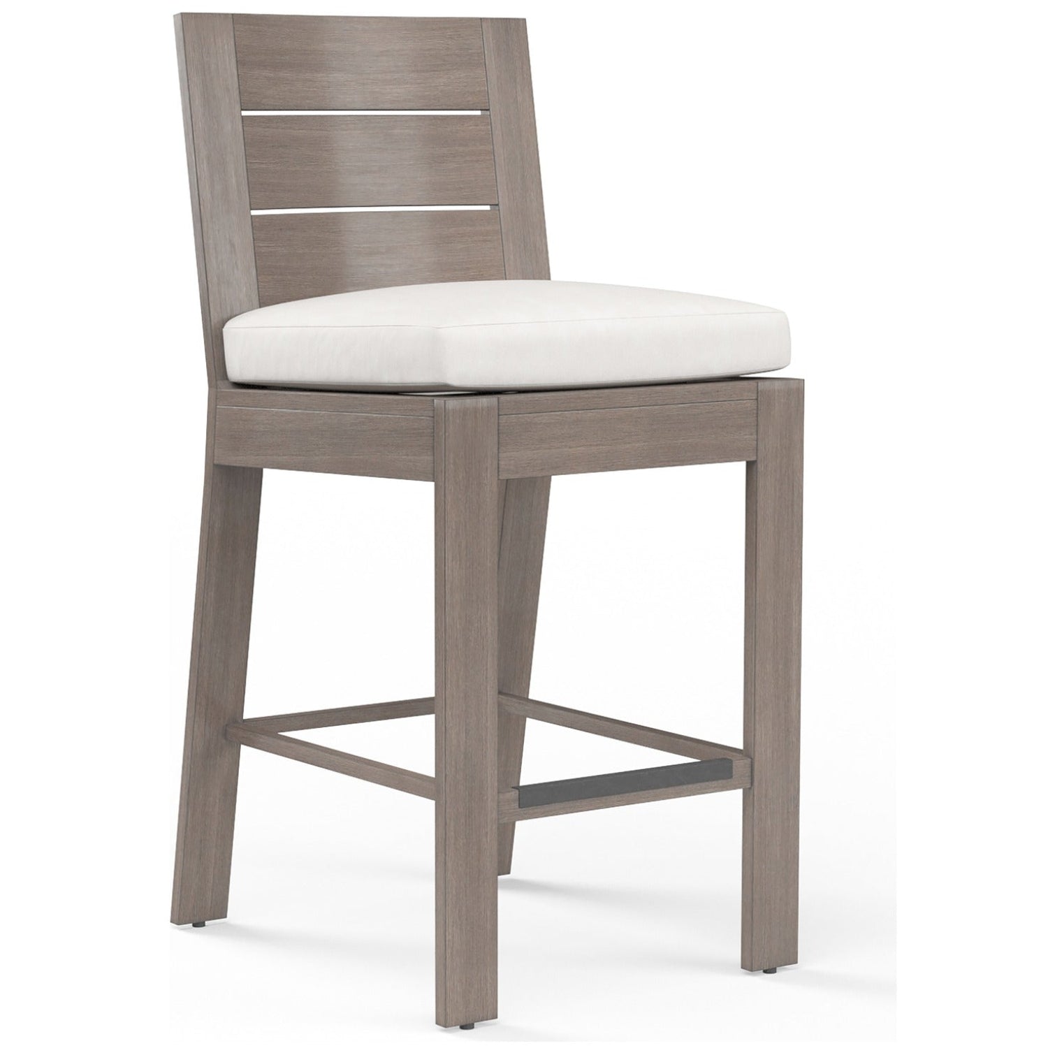 Sunset West Laguna Canvas Flax Outdoor Barstool Set of 2