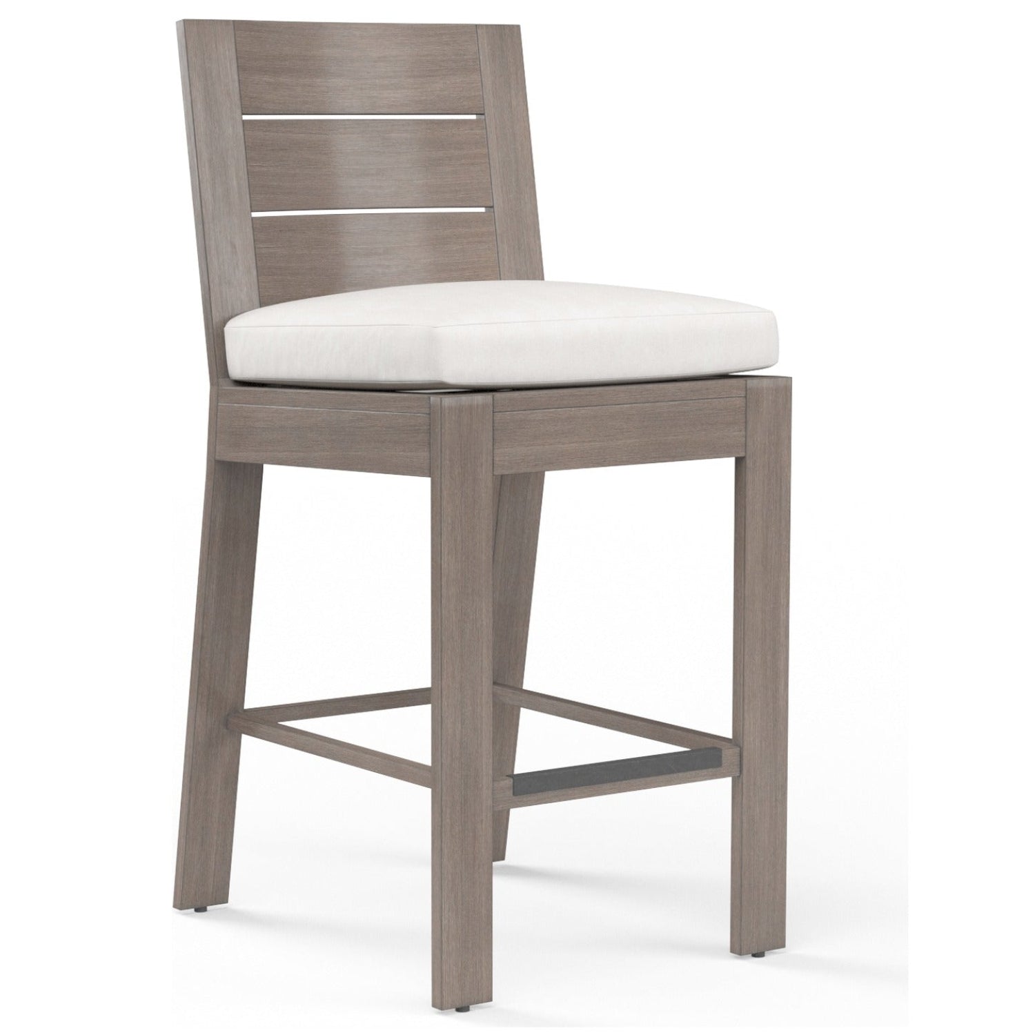 Sunset West Laguna Canvas Flax Outdoor Counter Stool Set of 2