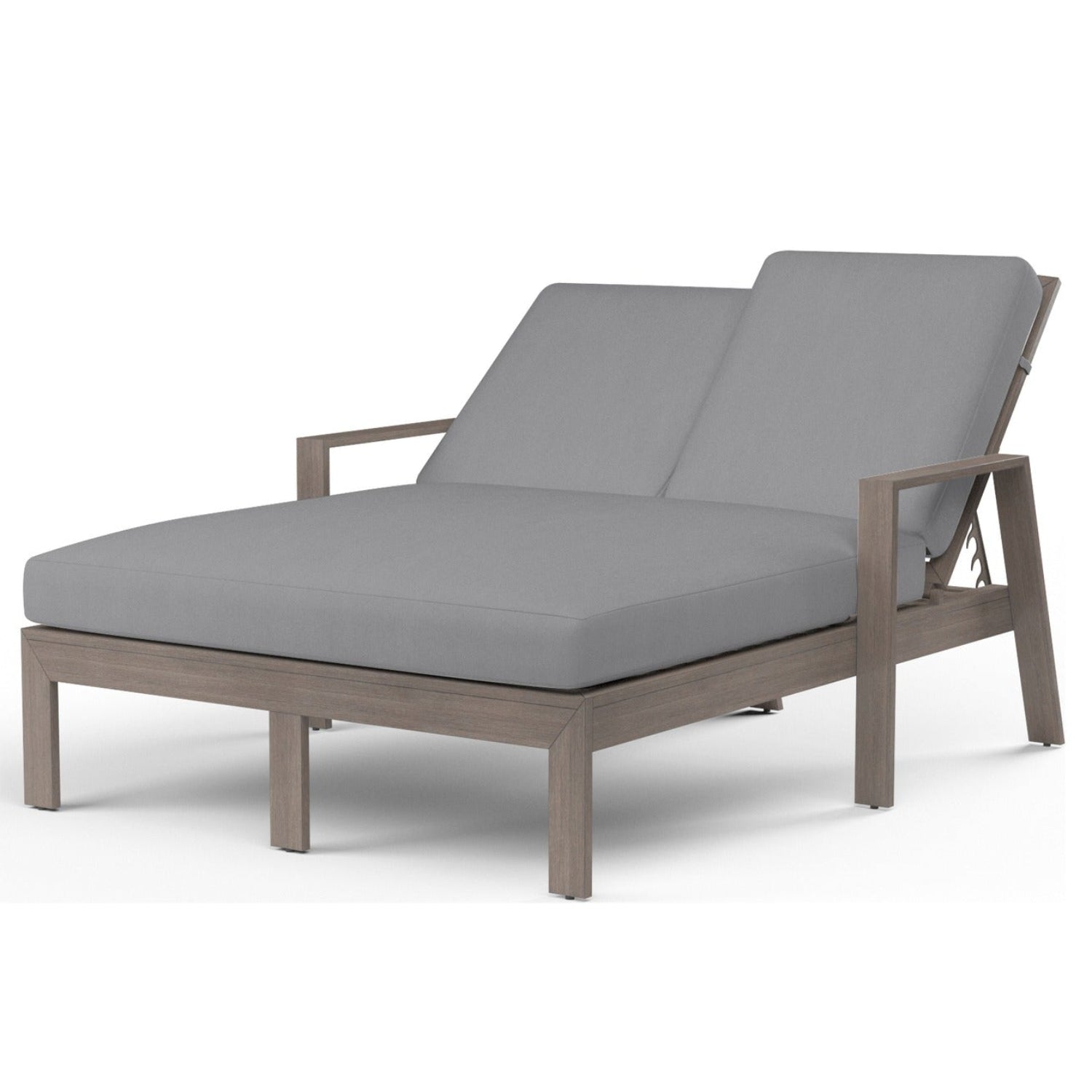 Sunset West Laguna Canvas Granite Double Outdoor Chaise Lounge