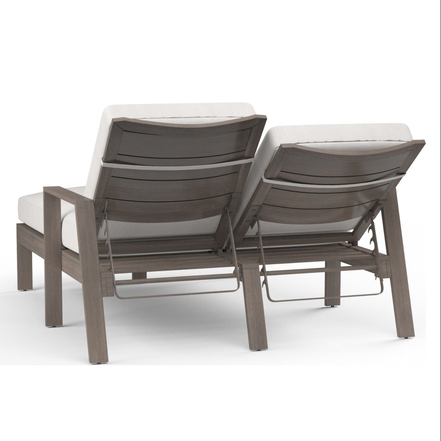 Sunset West Laguna Canvas Flax Double Outdoor Chaise Lounge