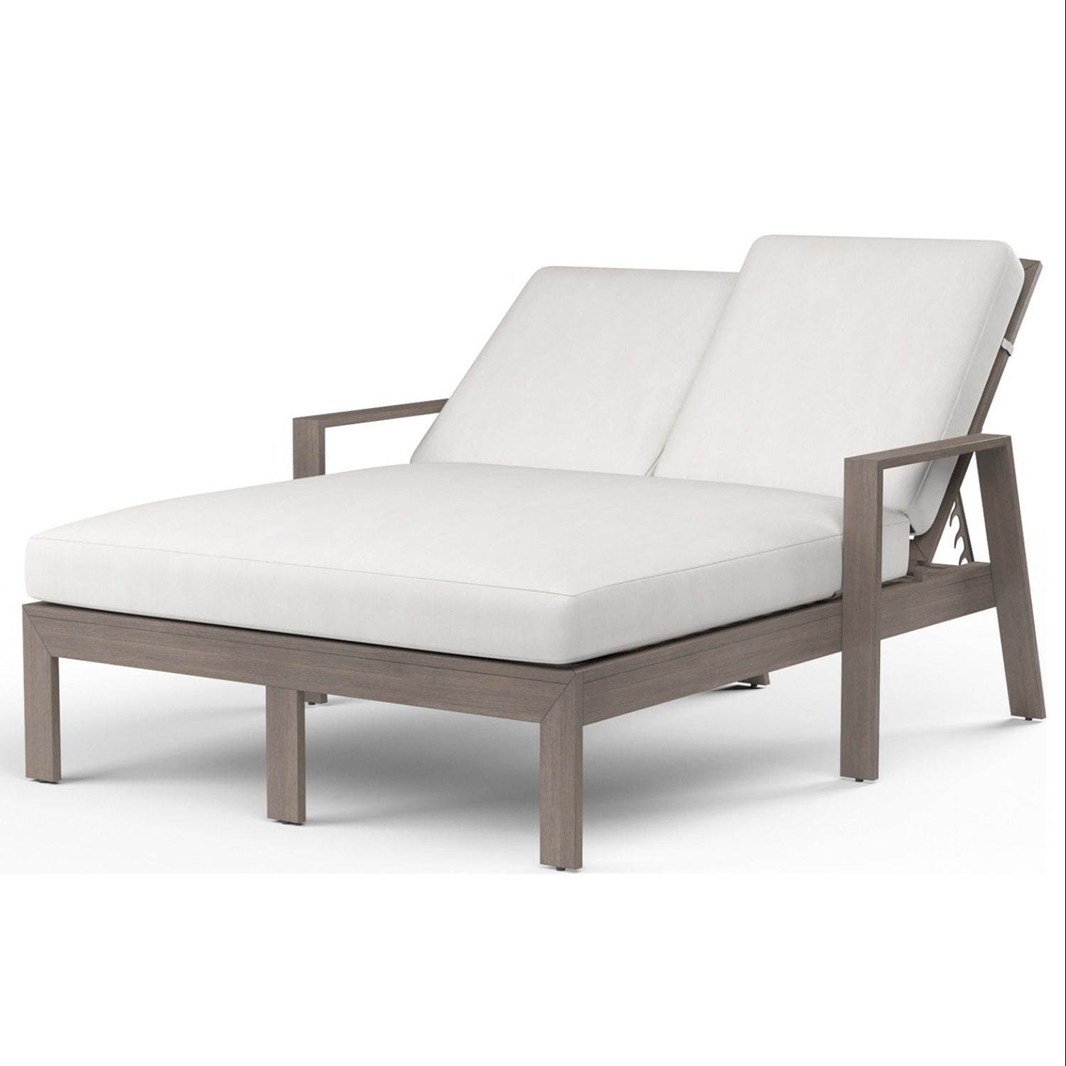 Sunset West Laguna Canvas Flax Double Outdoor Chaise Lounge