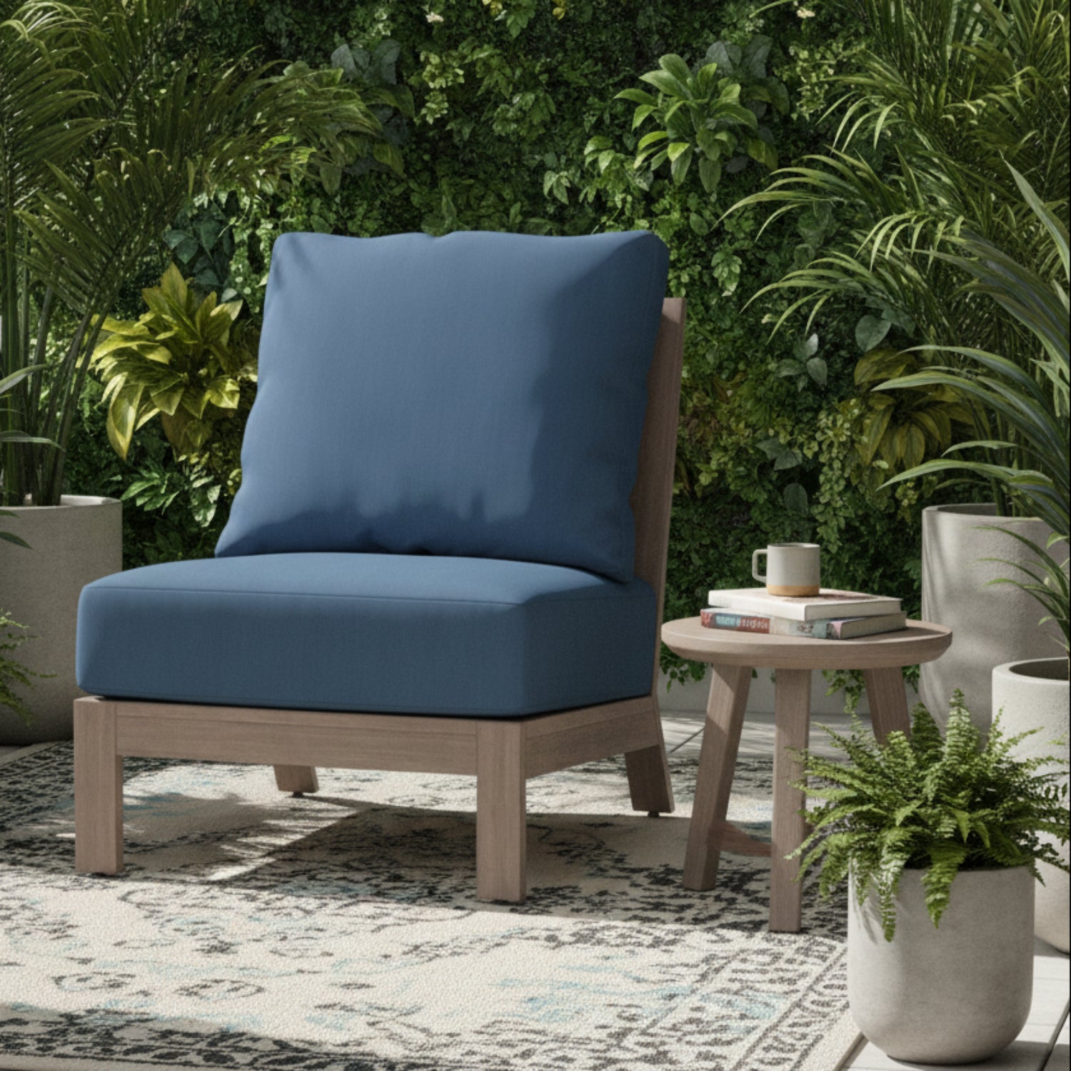 Sunset West Laguna Spectrum Indigo Outdoor Armless Club