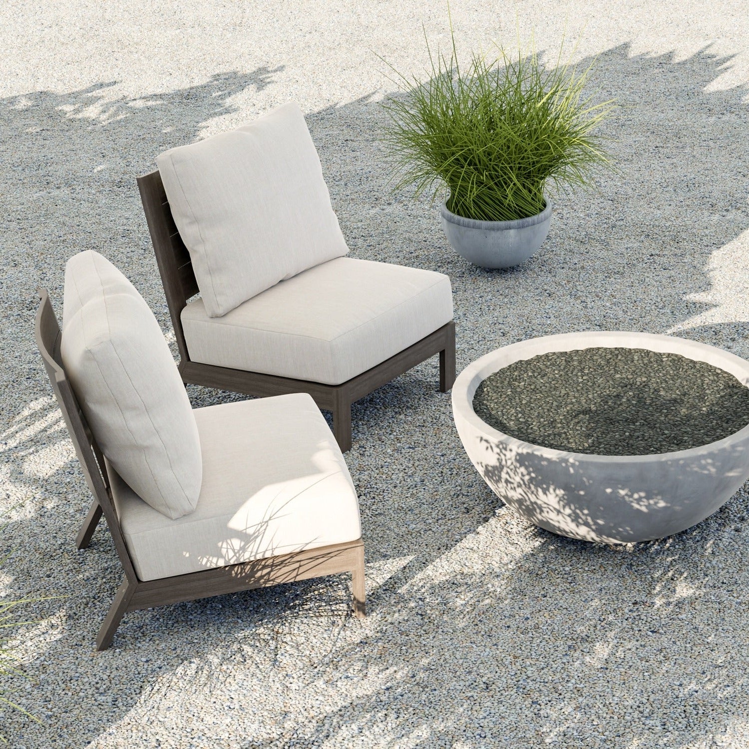 Sunset West Laguna Canvas Flax Outdoor Armless Club