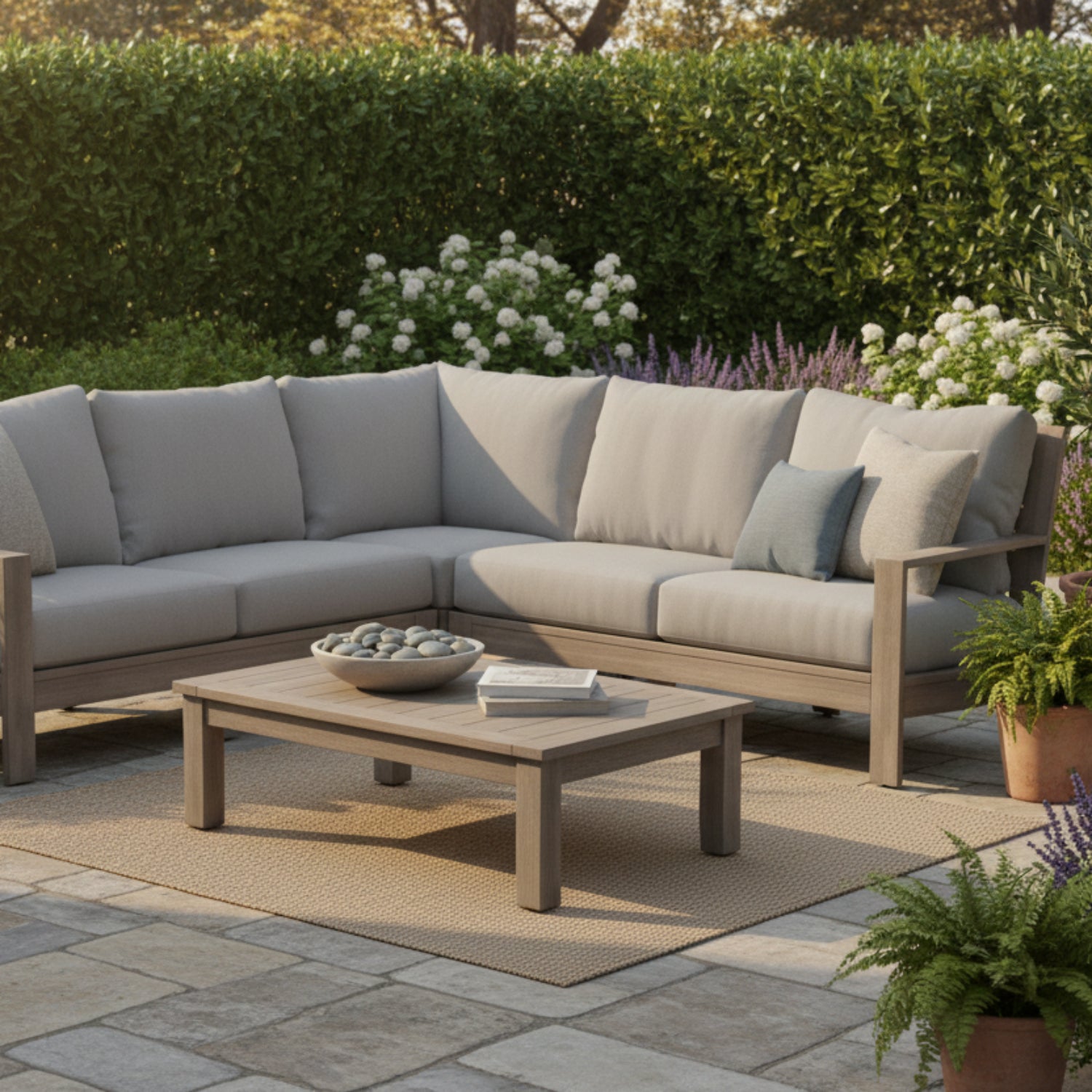 Sunset West Laguna Canvas Granite Outdoor Sectional