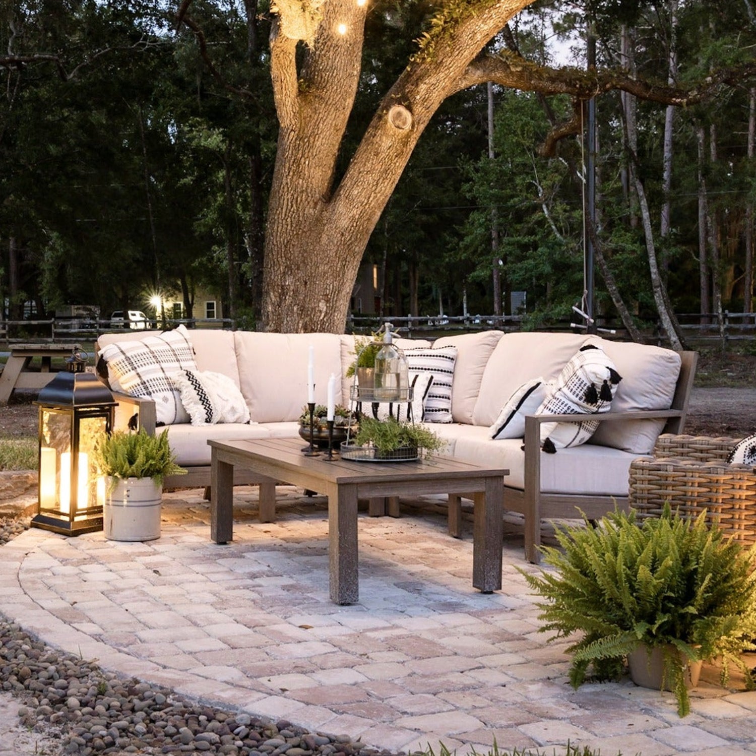 Sunset West Laguna Canvas Flax Outdoor Sectional