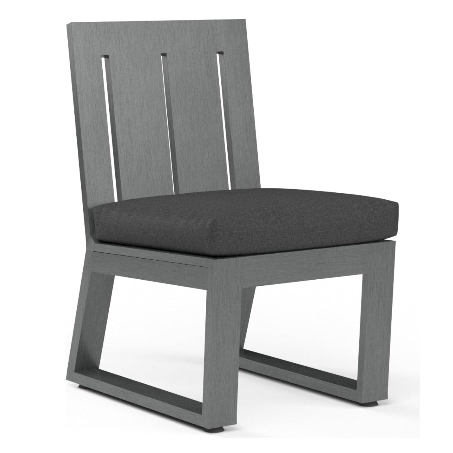 Sunset West Redondo Spectrum Carbon Outdoor Armless Dining Chair Set of 2