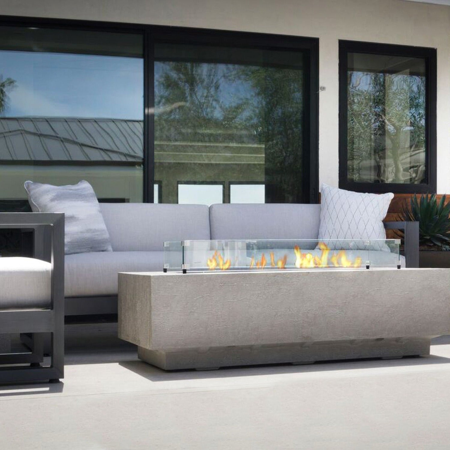 Sunset West Redondo Cast Silver Outdoor Sofa