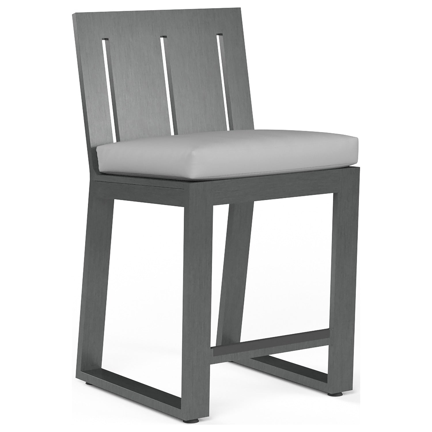 Sunset West Redondo Cast Silver Outdoor Barstool Set of 2