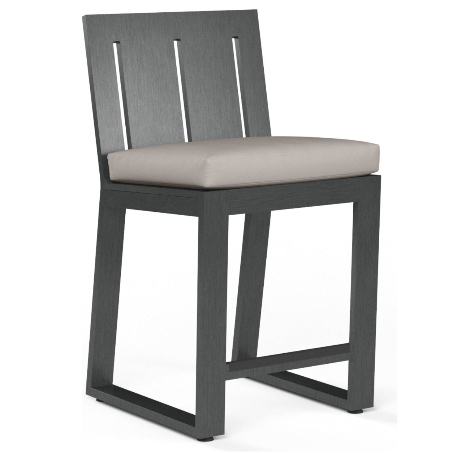 Sunset West Redondo Canvas Natural Outdoor Counter Stool Set of 2