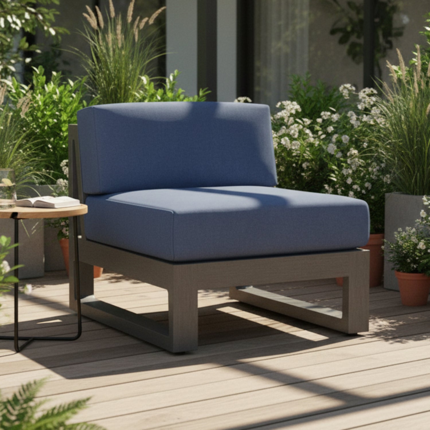 Sunset West Redondo Spectrum Indigo Outdoor Armless Club