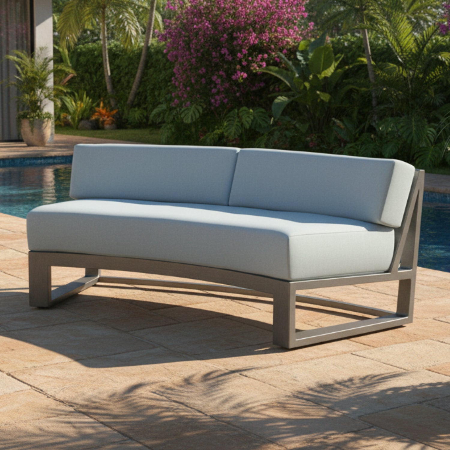 Sunset West Redondo Curved Canvas Skyline Curved Outdoor Sofa