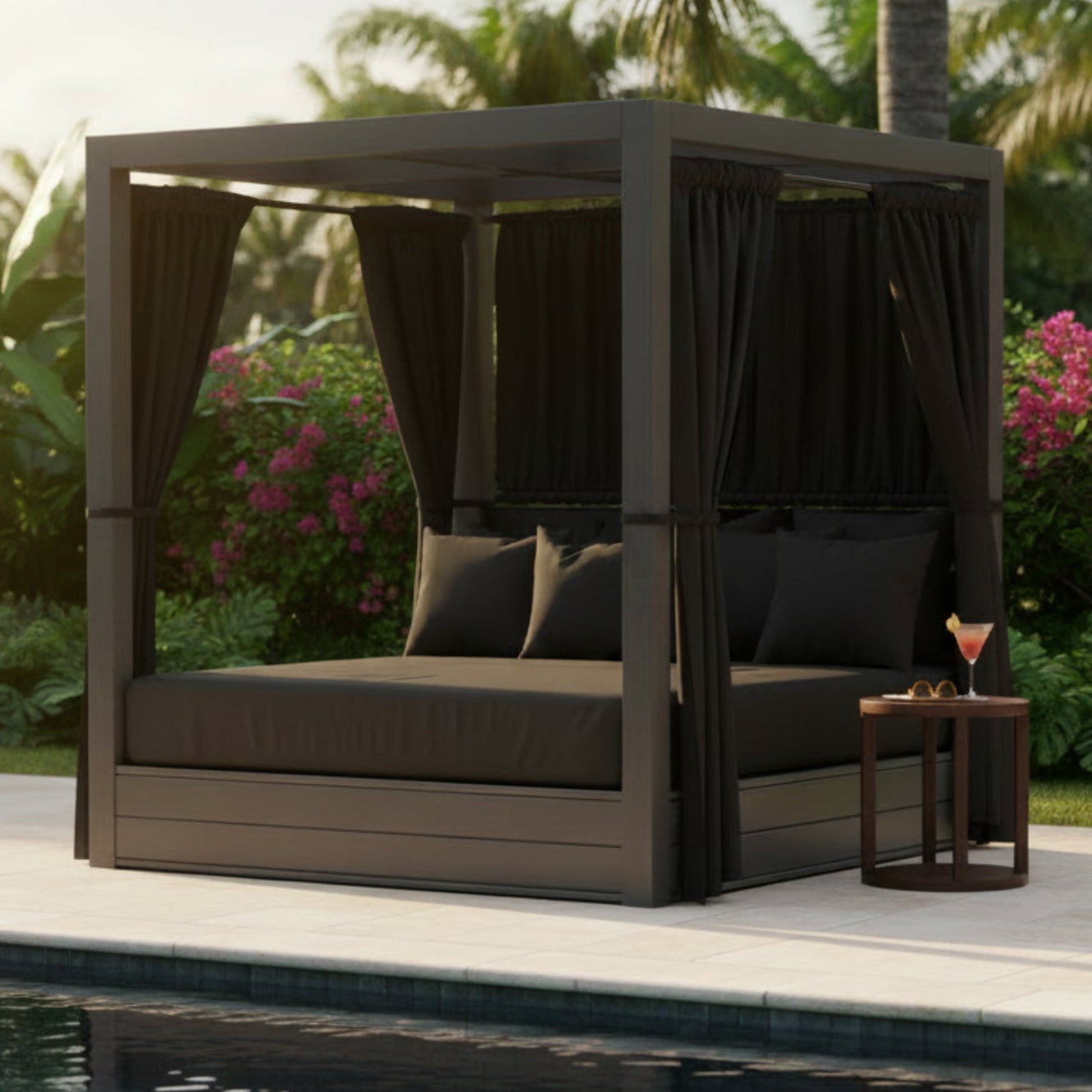 Sunset West Redondo Spectrum Carbon Outdoor Resort King Day Bed