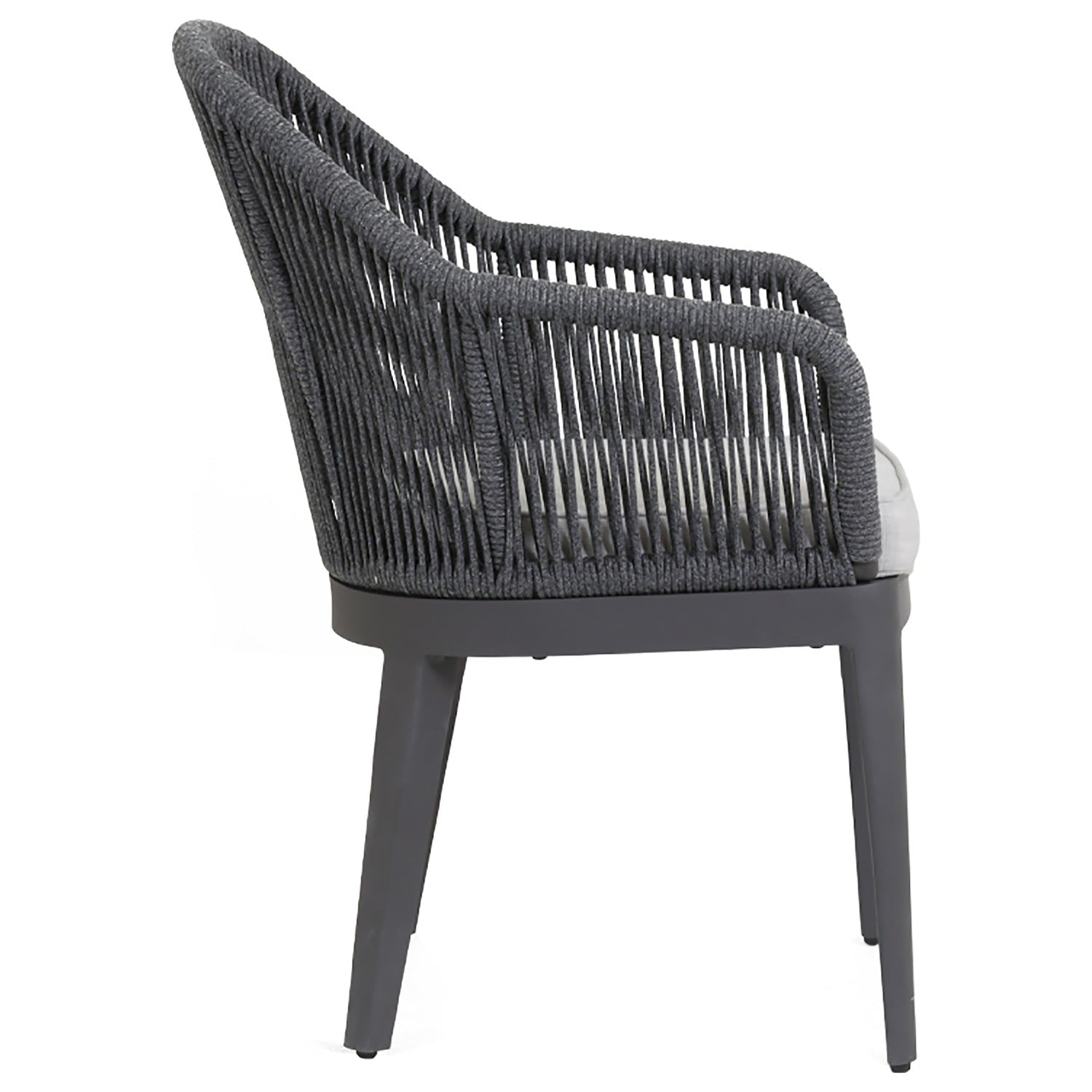 Sunset West Milano Echo Ash w/Self Welt Outdoor Dining Chair Set of 2