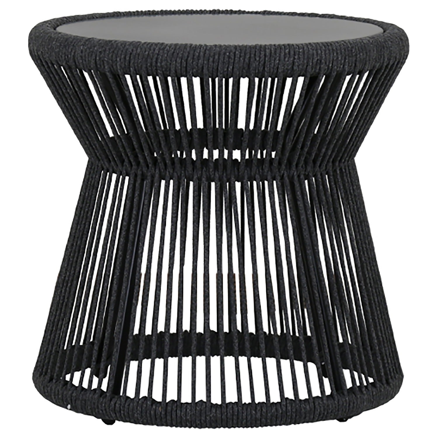 Sunset West Milano 20in Honed Granite Top Outdoor End Table Set of 2